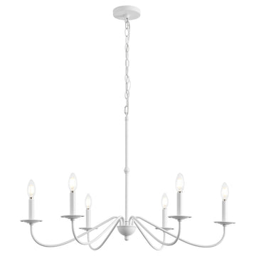 Wicklow 34.75" Bohemian Farmhouse Iron LED Chandelier